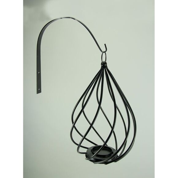 Tear Drop Swirl Metal Wall Mounted Candle Holder - Picture 2 of 3